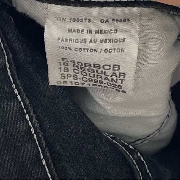 Vintage Black High Waisted Straight Leg Jeans - Picture 7 of 8